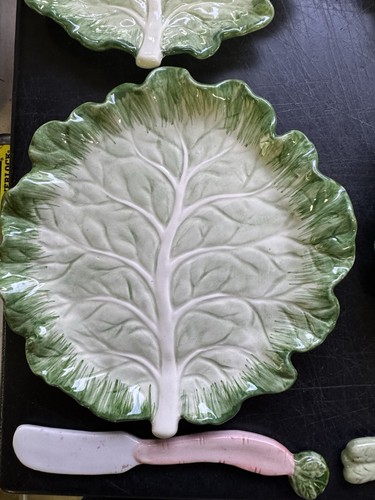 Juego de 4 cuchillos vegetales Fits And Floyd Ironstone hoja de lechuga col 7” - Imagen 2 de 14