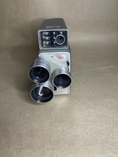1950 Vintage KODAK BROWNIE Turret 3 Lens f/1.9 - 8 mm Movie Camera Works Great