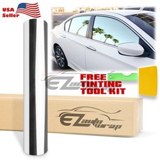 20x10ft Uncut Roll Window Mirror Silver Chrome Tint Film Car Home Office Glass 20x10ft Uncut Roll Window Mirror Silver Chrome Tint Film Car Home Office Glass