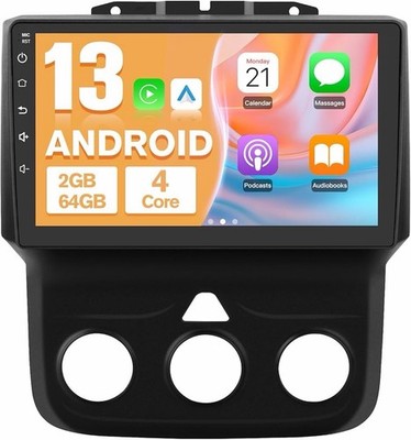 Android Radio for Dodge RAM 2013-2018 Manual Transmission, 2GB+64GB, 9''