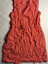 GAP 100% Rayon Pink Red White Floral Sleeveless Pocket Sheath Tank Sun Dress S