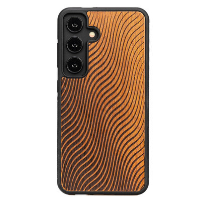 Handyhülle für Galaxy S25 Bewood Merbauwellen Holzhülle Case Cover Etui Tasche