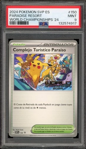 Pokemon Paradise Resort 2024 World Championships SPANISH Promo #150 PSA 9 Mint
