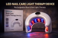 LED Nail Care Light Therapy Device Blue  Red Light Rechargeable Nail Tool