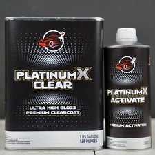 PlatinumX Clear Coat Gallon Kit 4:1 High Ultra Gloss Automotive Clearcoat