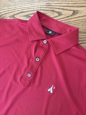 FootJoy FJ Men s Medium Crimson Red Prodry Solid Lisle Golf Polo Shirt