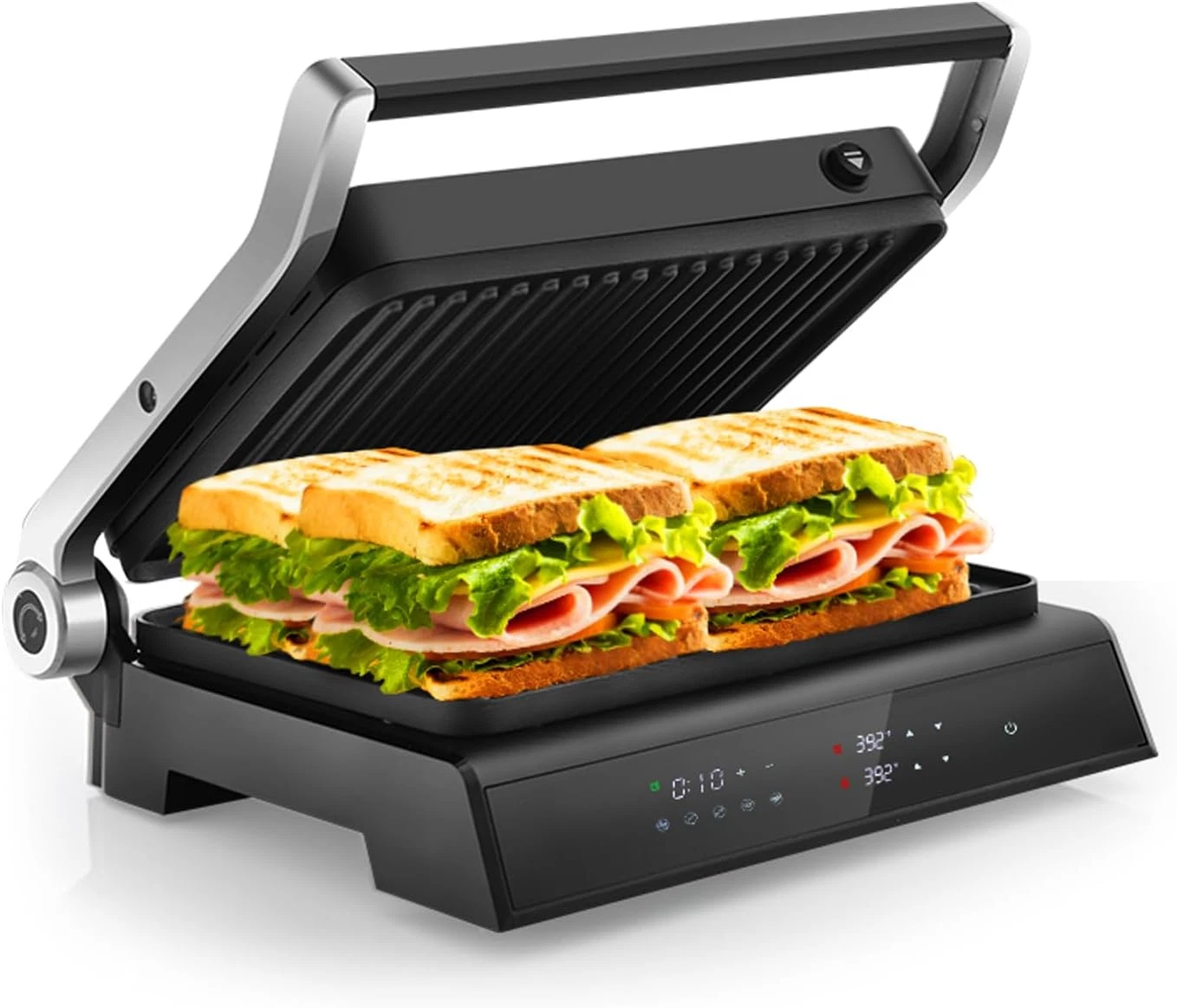 3-in-1 Panini Press & Grill, 1200W, Non-Stick, Adjustable Temp Control
Opens in a new window or tab