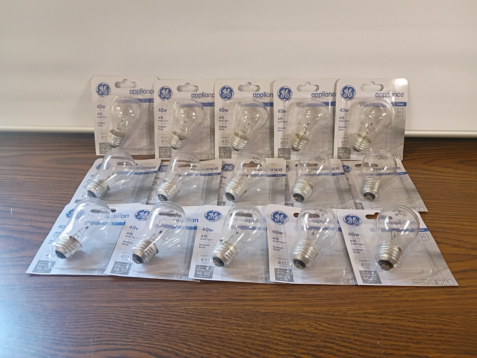 GE Lighting 40 Watt Appliance Light Bulb Clear 15206 New 15 