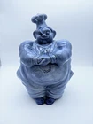 Vintage Red Wing Pottery Blue Chef Pierre Ceramic Cookie Jar Figurine