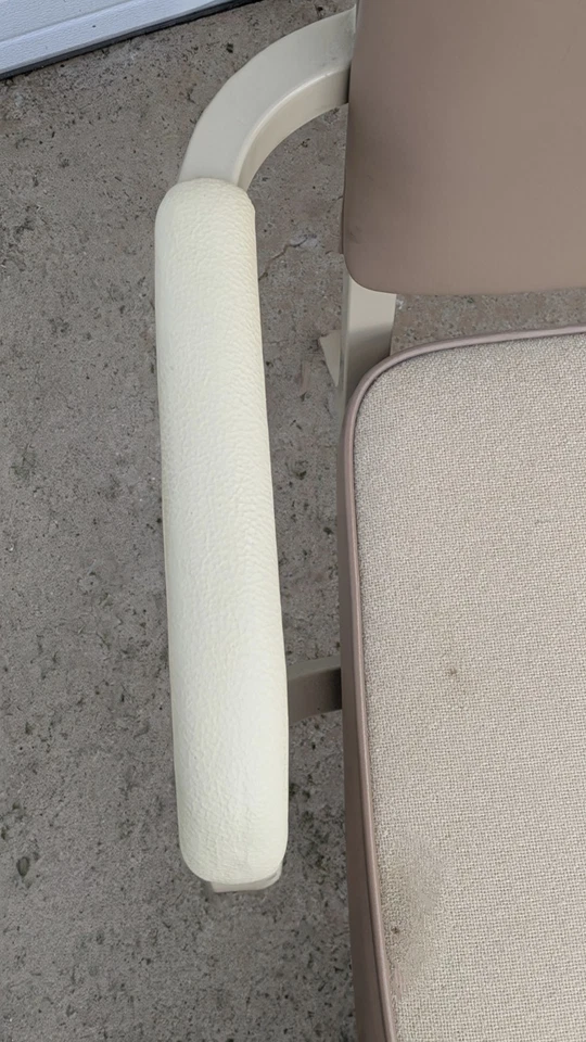 ECK Adams 中世纪现代钢乙烯和织物侧椅办公室蒸汽朋克 — 第 4/4 张图片