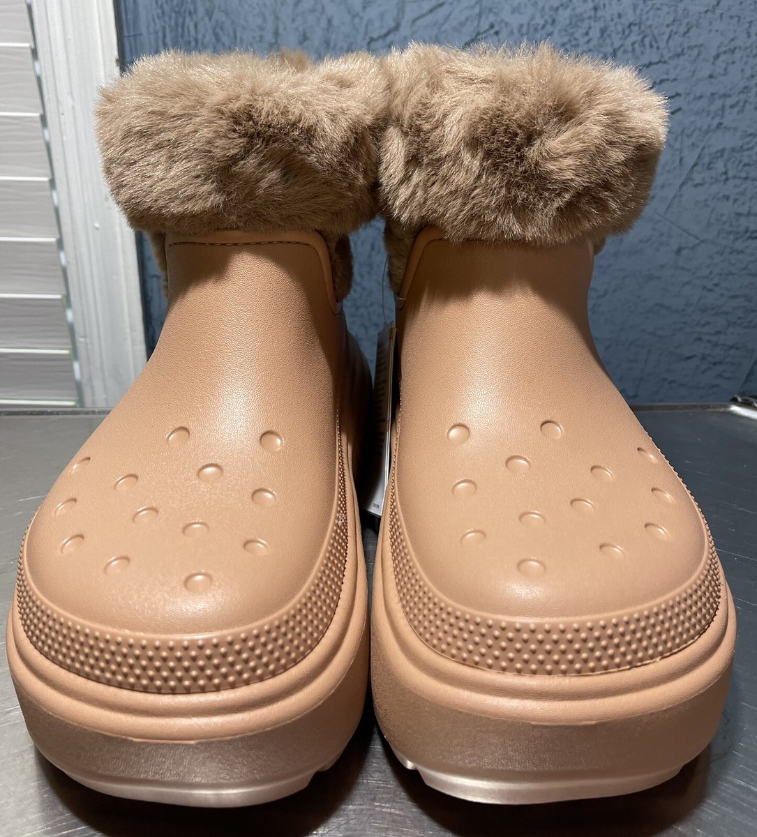 Crocs Stomp Lined Boot Unisex Boots 208718-2CC Color CORK US Crocs Stomp Lined Boot Unisex Boots 208718-2CC Color CORK US