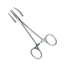 HALSTED Mosquito Forceps, 5" , Curved Serrated Jaws, Premium