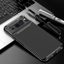 For  Google Pixel 9A 9 Pro XL 8A 8 6a 7  Case, Carbon Gel Phone Cover Shockproof