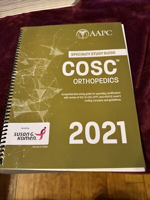 AAPC Specialty study Guide COSC Orthopedics-2021 No Markings