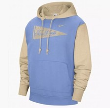 New Nike North Carolina Tar Heels UNC French Terry Hoodie FJ9024-448 Mens Size M