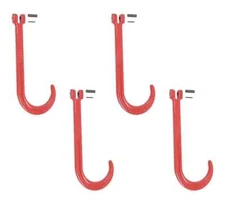 15" J Hook Heavy Duty Grade G80 Tow Axle Strap Wrecker Load Limit 7100# (4 Pack)