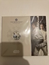 Star Wars 50p Colour 2023 Luke Skywalker & Leia Limited Edition Royal Mint PackA