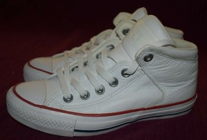 converse all star cuero blancas