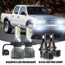For Toyota Tacoma 2001-15 Combo LED Headlight Hi/Low + Fog Light Bulbs 6000K
