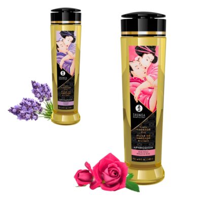 Luxus Massage-Öl in 12 Sorten Vegan kaltgepresste natürliche Öle Erotik 240ml