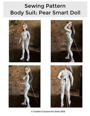 Sewing Pattern for Pear Smart Doll - Body Suit No Front Seam for Knit Fabrics