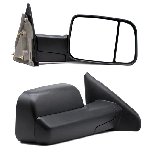 Pair Side Towing Mirrors For 02-08 Dodge Ram 1500 03-09 2500-3500 Manual Flip Up