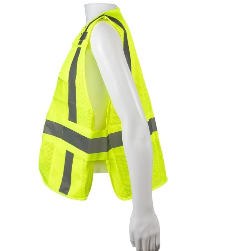 New PETRA ROC LVM2-LPSV Hi-Vis ANSI Class 2  Safety Vest, SIZE Regular S-XL image 2