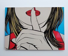 Ikea quadro SOLMYRA Ssshh di Deborah Azzopardi Modern Wall Art Vintage anni 90