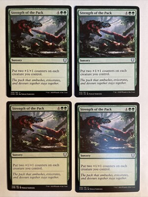 4x Mtg Commander Legends Strength Of The Pack NM/M Magic The Gathering