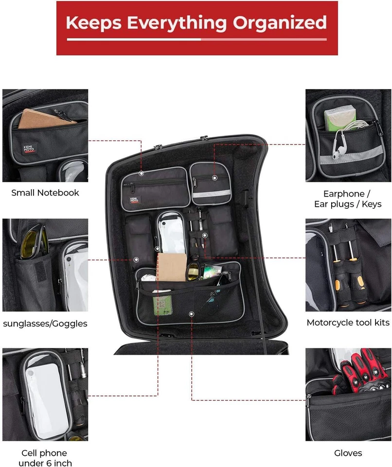 Organizador de tapa trasera para Electra Glide Street Glide Touring Travel-Paks 14-24 Foto 3 de 4