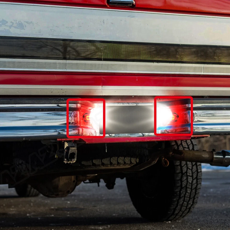 2X LED License Plate Light Rear Bumper Tag Assembly Lamp For Ford F150 F250 F350 - Image 3 of 4