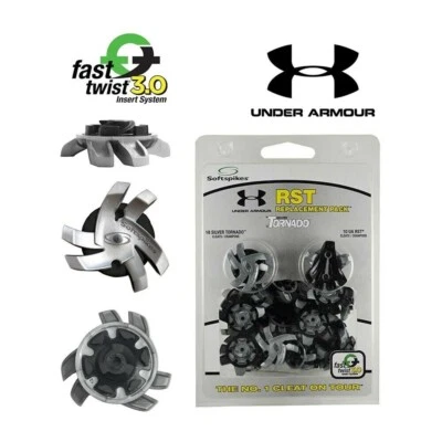 SOFTSPIKES NEU UNDER ARMOUR GOLF SPIKES SILBER TORNADO & UA RST SOFT SPIKES SET FT3 GEWINDE