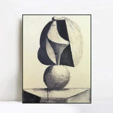 Framed Canvas Giclee Print Art Figure by Pablo Picasso Wall Art Decor 24"x32"