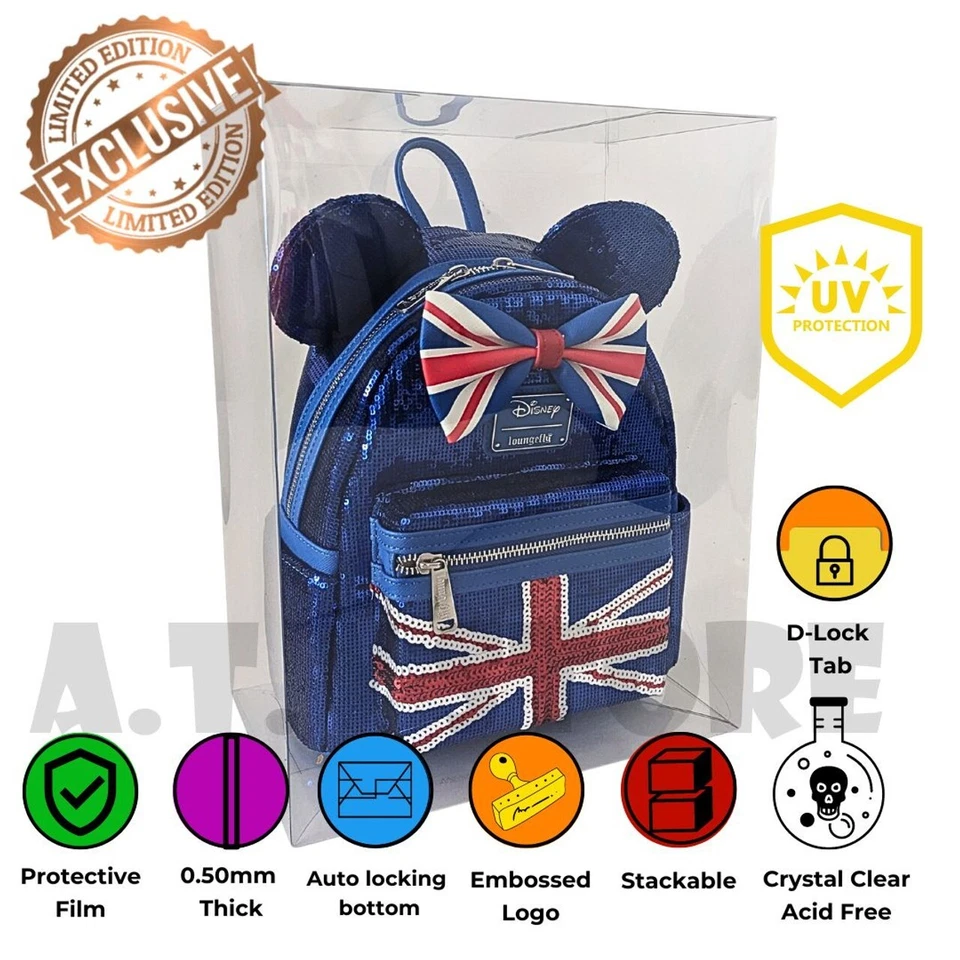 ATV Protektoren / Cases / Vitrinen UV 0,50mm für Loungefly Taschen / Loungefly