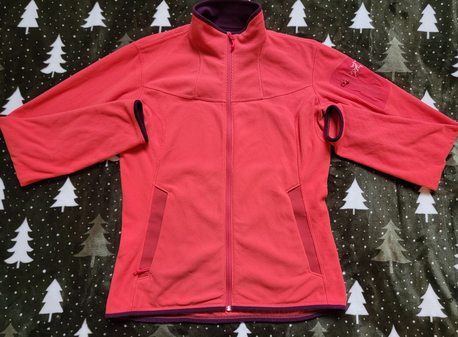 ARC'TERYX ARCTERYX WOMENS JACKET CALIBER CARDIGAN FLEECE ZIP UP CORAL