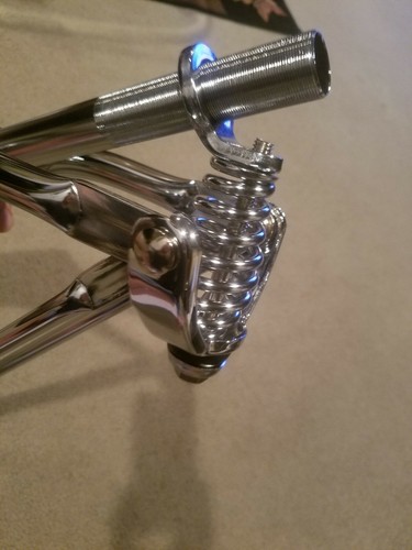 QUALITY BENT LOWRIDER SPRINGER FORK 26" BEACH CRUISER BICYCLES CHROME 1"THREADE - Picture 7 of 7