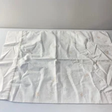 pillowcase standard beige blue flowers blend modern