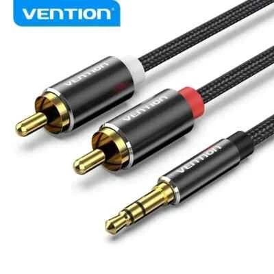 VENTION - Câble Jack 3,5mm Stéréo Mâle Vers Double RCA Mâle – 3 Mètres - Photo 1/4