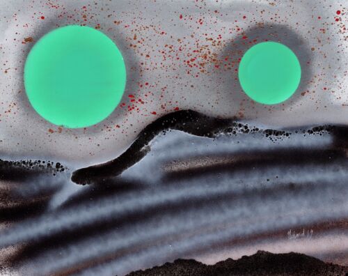 Painting of Fantasy Chocolate Chip and Mint coated land by artist Jason Girard