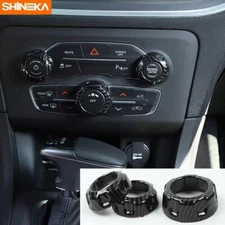 Audio Switch Knob Air Condition Cover Trim Accessories for Dodge Challenger 2015