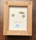 Dunn Ohio Christmas Music Box Red Oak Framed Plays Silent Night Made in the USA — photo 5
