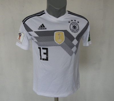 Germany 2018 Home Jersey #13 Muller Adidas White Shirt Size Boys L