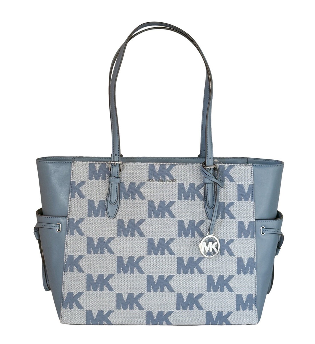 MICHAEL KORS GILLY LG DRAWSTRING TOTE SHOULDER BAG MK GRAPHIC LOGO