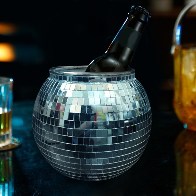 Beverage Tub Discos Mirrored Ice Bucket Champagnes Bucket Party