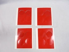 Four Sheets of Red Automatic Electric Dial Centers with 4 per sheet