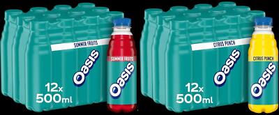 OASIS Variety Pack Sommer Obst & Zitrusstanze 500ml, je 12er Pack
