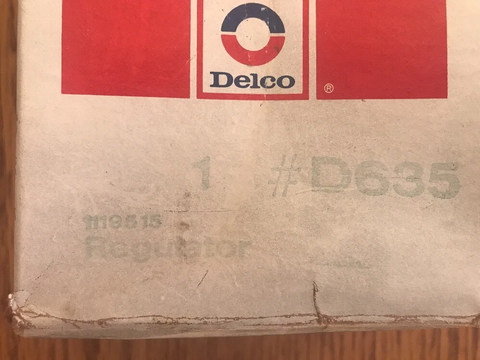 62 72 Delco Remy GM Voltage Regulator D635 1119515 2F NOS - Image 2 of 4