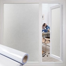 rabbitgoo Frosted Window Film Privacy Static Cling Frosted Opaque Pure White