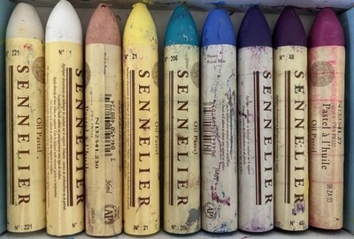 9 jumbo sennelier Ölpastelle   /Oil Pastel, 36ml verschiedene Farben neu