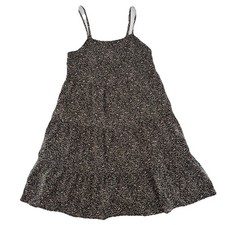 Old Navy Women's Black & Tan Leopard Swing Tiered Mini Dress XS Preppy Boho